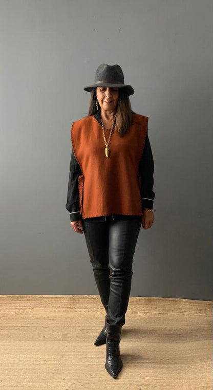 Chaleco de lana Liso
